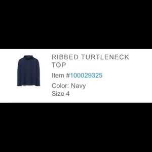 Ribbed turtleneck top